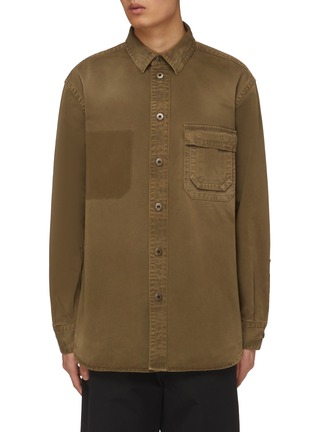 Main View - Click To Enlarge - LOEWE - Shadow Layered Pocket Cotton Shirt Jacket