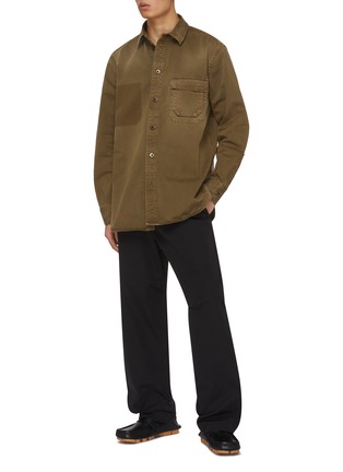 Figure View - Click To Enlarge - LOEWE - Shadow Layered Pocket Cotton Shirt Jacket