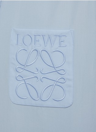  - LOEWE - Tonal Anagram Embroidered Pocket Cotton Shirt