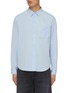 Main View - Click To Enlarge - LOEWE - Tonal Anagram Embroidered Pocket Cotton Shirt