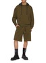 Figure View - Click To Enlarge - LOEWE - Shrunk Back Hybrid Cotton Sweatshorts