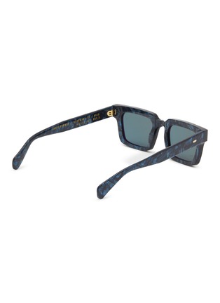 Figure View - Click To Enlarge - GAST - (Not) Common Blue Pearl Acetate Rectangle Sunglasses