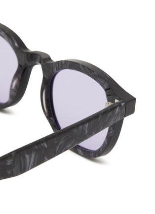 Detail View - Click To Enlarge - GAST - Anima Black Pearl Aceate Round Sunglasses