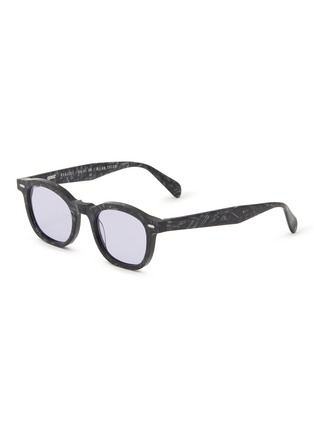 Main View - Click To Enlarge - GAST - Anima Black Pearl Aceate Round Sunglasses