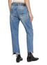 Back View - Click To Enlarge - R13 - Boyfriend Asymmetrical Half Raw Hem Jeans