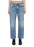 Main View - Click To Enlarge - R13 - Boyfriend Asymmetrical Half Raw Hem Jeans