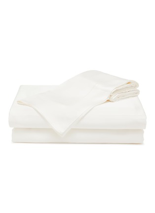 Main View - Click To Enlarge - SILKY MIRACLE - The One Super King Size Silk Bed Set — Pearl White