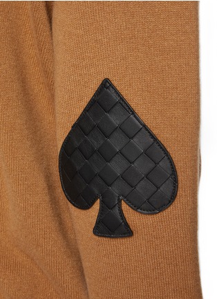  - BOTTEGA VENETA - Spade Intrecciato Elbow Patch Cashmere Blend Cardigan