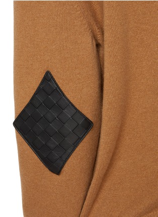  - BOTTEGA VENETA - Spade Intrecciato Elbow Patch Cashmere Blend Cardigan