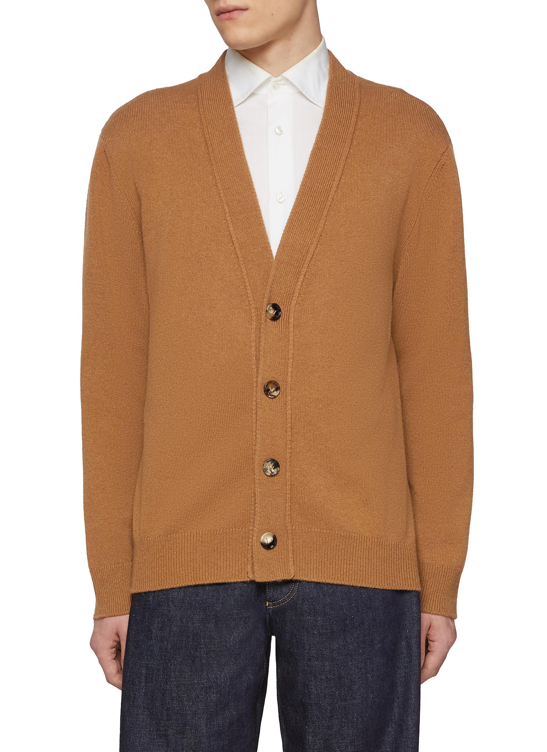 ジャケット BOTTEGA VENETA CARDIGAN BOTTEGA VENETA | Spade Intrecciato Elbow Patch Cashmere