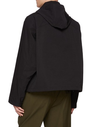 Back View - Click To Enlarge - BOTTEGA VENETA - Hidden Placket Stand Collar Hooded Jacket