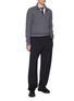 Figure View - Click To Enlarge - BOTTEGA VENETA - Elasticated Front Pleat Straight Leg Wool Pants