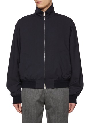 Main View - Click To Enlarge - BOTTEGA VENETA - Stand Collar Zip Up Wool Blouson Jacket