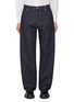 Main View - Click To Enlarge - BOTTEGA VENETA - Dark Wash Intrecciato Patch Jeans