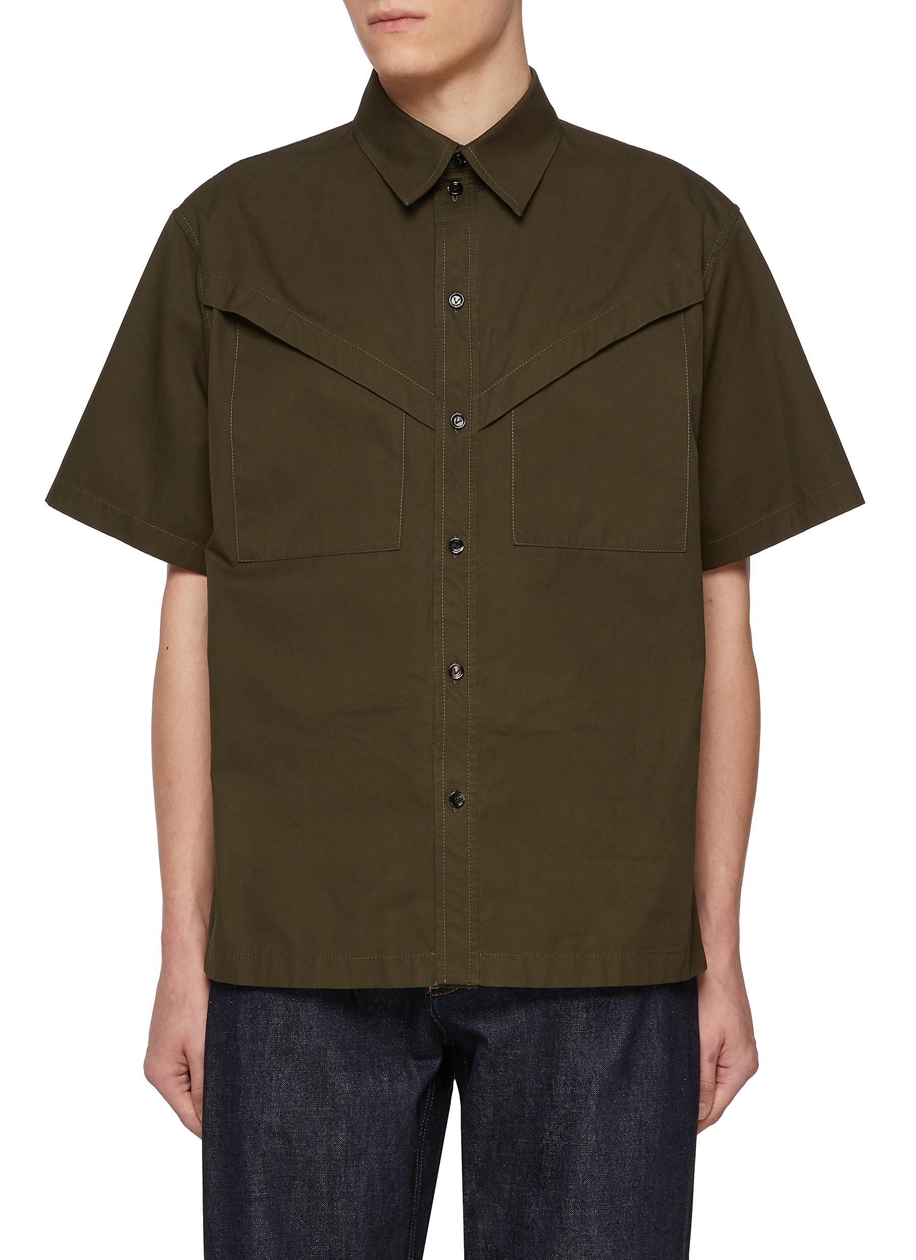 BOTTEGA VENETA | Asymmetrical Seam Back Cotton Shirt | Men | Lane