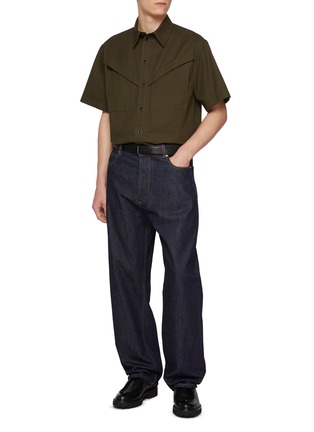 Figure View - Click To Enlarge - BOTTEGA VENETA - Asymmetrical Seam Back Cotton Shirt