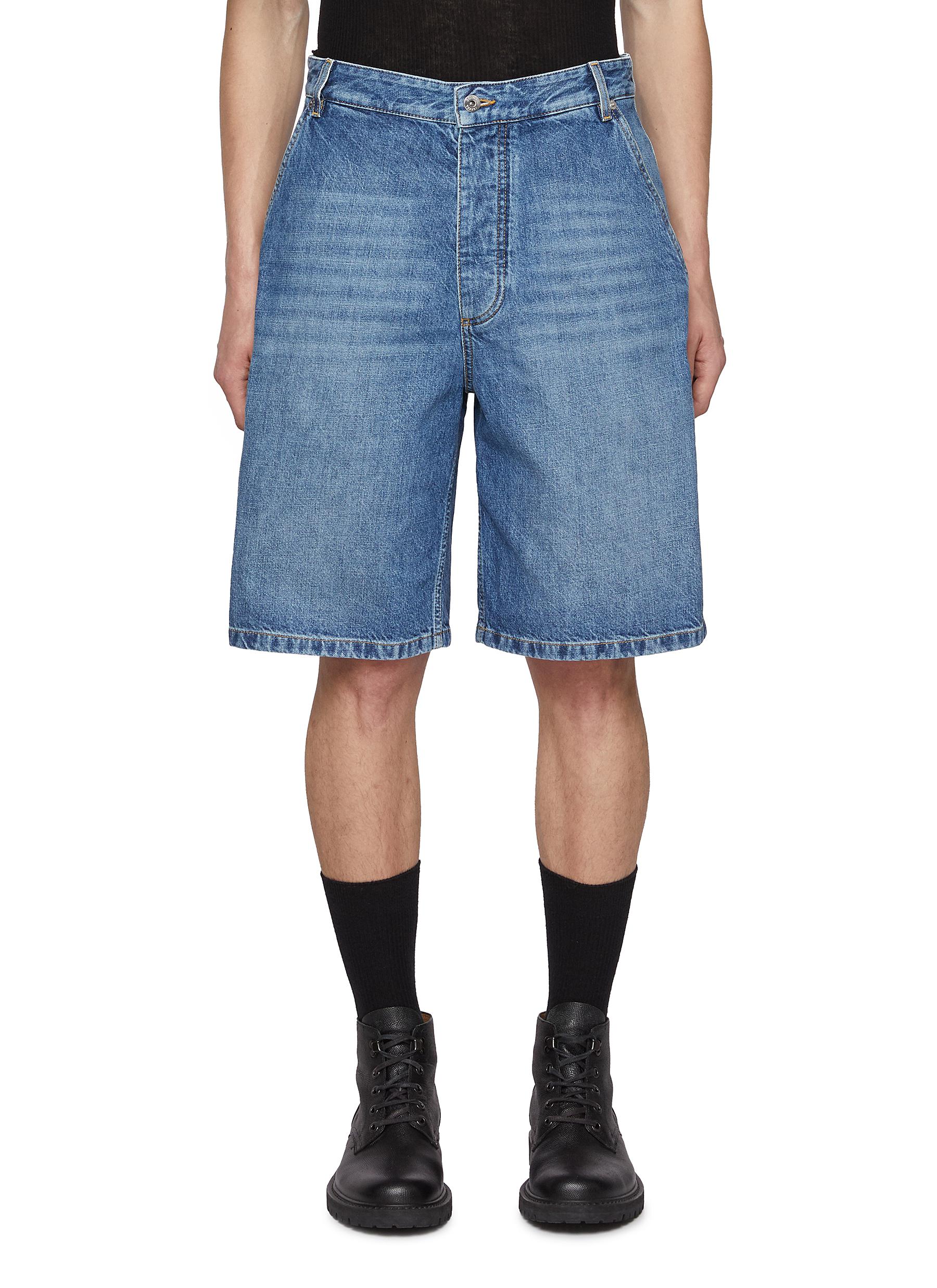 BOTTEGA VENETA | Relaxed Vintage Indigo Denim Shorts | Men | Lane