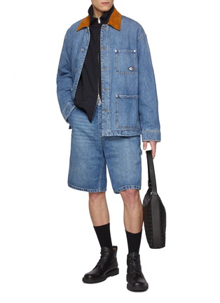 Figure View - Click To Enlarge - BOTTEGA VENETA - Relaxed Vintage Indigo Denim Shorts