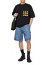 Figure View - Click To Enlarge - BOTTEGA VENETA - Oversized Gingham Pocket Cotton T-Shirt