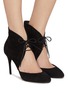 Figure View - Click To Enlarge - ALAÏA - Decolette Boots 90 Suede Pumps