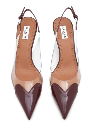 Detail View - Click To Enlarge - ALAÏA - Le Coeur 55 Patent Leather Slingback Pumps