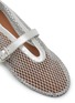 Detail View - Click To Enlarge - ALAÏA - Fishnet Leather Mesh Flats