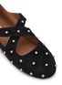 Detail View - Click To Enlarge - ALAÏA - Criss Cross Suede Ballerina Flats