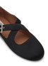 Detail View - Click To Enlarge - ALAÏA - Criss Cross Satin Ballerina Flats