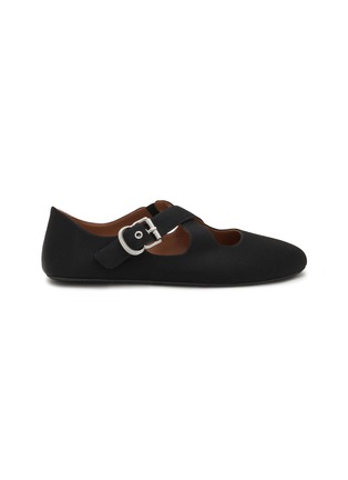 Main View - Click To Enlarge - ALAÏA - Criss Cross Satin Ballerina Flats