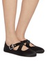 Figure View - Click To Enlarge - ALAÏA - Criss Cross Satin Ballerina Flats