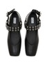 Detail View - Click To Enlarge - ALAÏA - Motorcycle Leather Mary Jane Flats