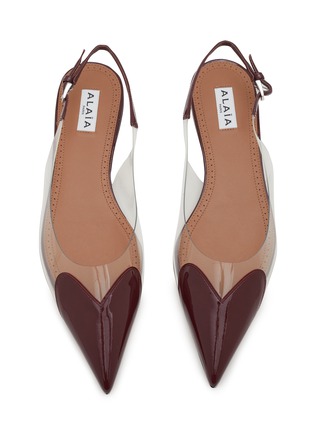 Detail View - Click To Enlarge - ALAÏA - Le Coeur 55 Patent Leather Slingback Pumps