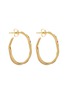 Detail View - Click To Enlarge - NADA GHAZAL - Baby Malak Bonbon 18K Gold Sapphire Hoop Earrings