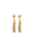 Main View - Click To Enlarge - NADA GHAZAL - Baby Malak Bonbon 18K Gold Sapphire Hoop Earrings