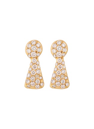 Main View - Click To Enlarge - NADA GHAZAL - Unlock Power 18K Gold Diamond Mini Earrings