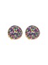 Main View - Click To Enlarge - NADA GHAZAL - Baby Malak Bonbon 18K Gold Sapphire Stud Earrings