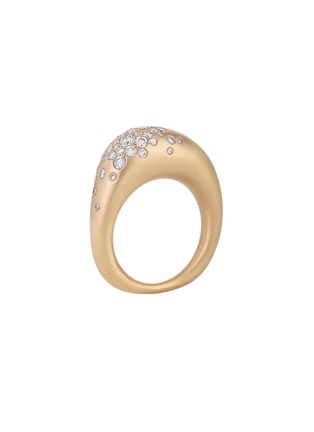 Main View - Click To Enlarge - NADA GHAZAL - My Muse Urban Winter Gold Diamond Thick Ring — Size EU56