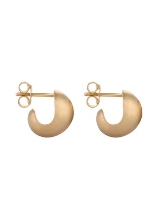 Detail View - Click To Enlarge - NADA GHAZAL - My Muse Cocoon Pure Gold Round Small Earrings