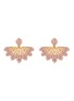 Main View - Click To Enlarge - NADA GHAZAL - Lotus Self Love 18K Gold Sapphire Drop Earrings