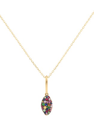 Main View - Click To Enlarge - NADA GHAZAL - Baby Malak 18K Gold Sapphire Drop Necklace