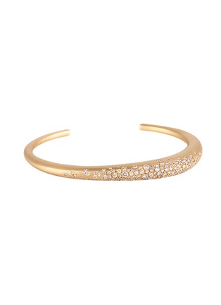 Main View - Click To Enlarge - NADA GHAZAL - My Muse Urban Winter Gold Diamond Thin Cuff — Size 17cm