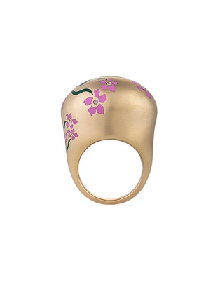 Main View - Click To Enlarge - NADA GHAZAL - My Muse Blossom Gold Pink Sapphire Ring — Size EU51