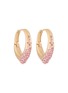 Main View - Click To Enlarge - NADA GHAZAL - The Arch Self Love 18K Gold Sapphire Big Hoop Earrings