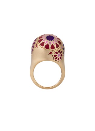 Main View - Click To Enlarge - NADA GHAZAL - My Muse Glory Enamel Gold Enamel Small Ring — Size EU49