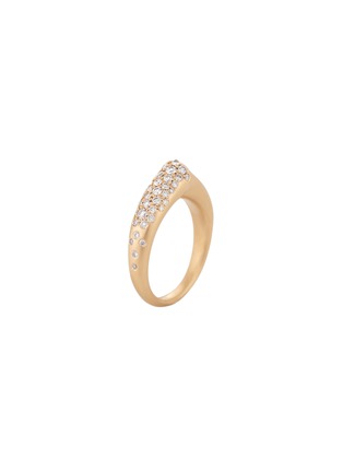 Main View - Click To Enlarge - NADA GHAZAL - The Arch Power 18K Gold Diamond Small Ring — EU 47