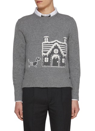 Main View - Click To Enlarge - THOM BROWNE - Holiday Hector House Virgin Wool Sweater