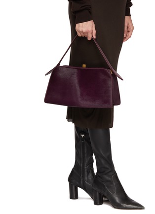 Figure View - Click To Enlarge - KHAITE - Cate Hair Leather Shoulder Bag