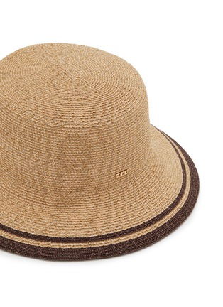 Detail View - Click To Enlarge - EUGENIA KIM - Jonah Raffia Packable Bucket Hat