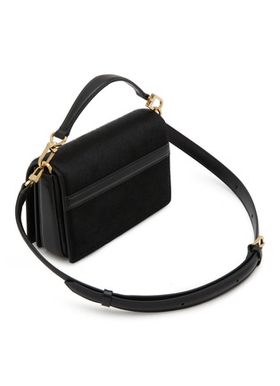 Detail View - Click To Enlarge - TOTEME - Mini T-Flap Pony Hair Leather Clutch Bag