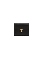 【関税込み】TOTEME ブラック T-Lock レザー カードケース T-Lock leather cardholder black – TOTEME